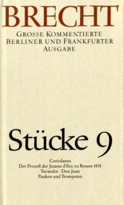 Cover: 9783351016500 | Stücke 9 | Große kommentierte Berliner und Frankfurter Ausgabe, Band 9