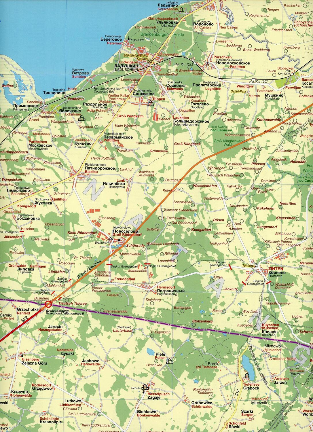 Bild: 9783982296944 | Landkarte rund um das Frische Haff | Dirk Bloch | (Land-)Karte | 2022