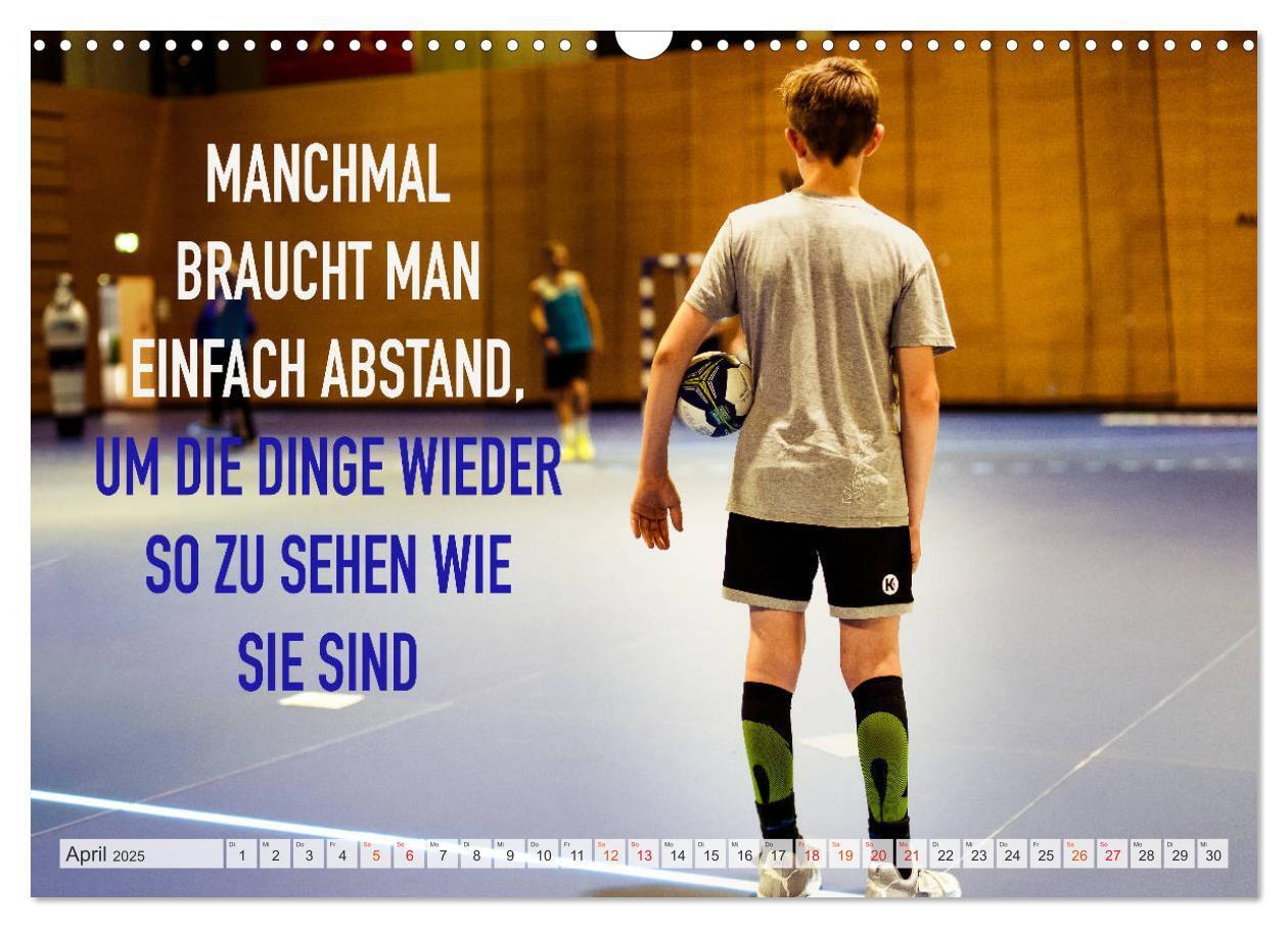 Bild: 9783435117284 | Positive Gedanken - Motivation und Handball (Wandkalender 2025 DIN...