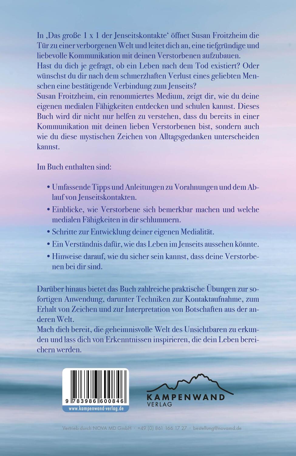 Rückseite: 9783986600846 | Das große 1x1 der Jenseitskontakte | Susan Froitzheim | Taschenbuch