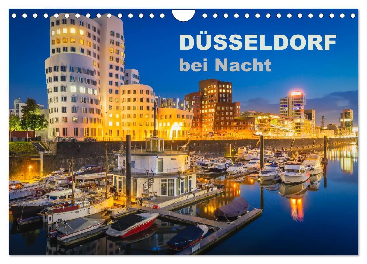 Cover: 9783435671601 | Düsseldorf bei Nacht (Wandkalender 2025 DIN A4 quer), CALVENDO...