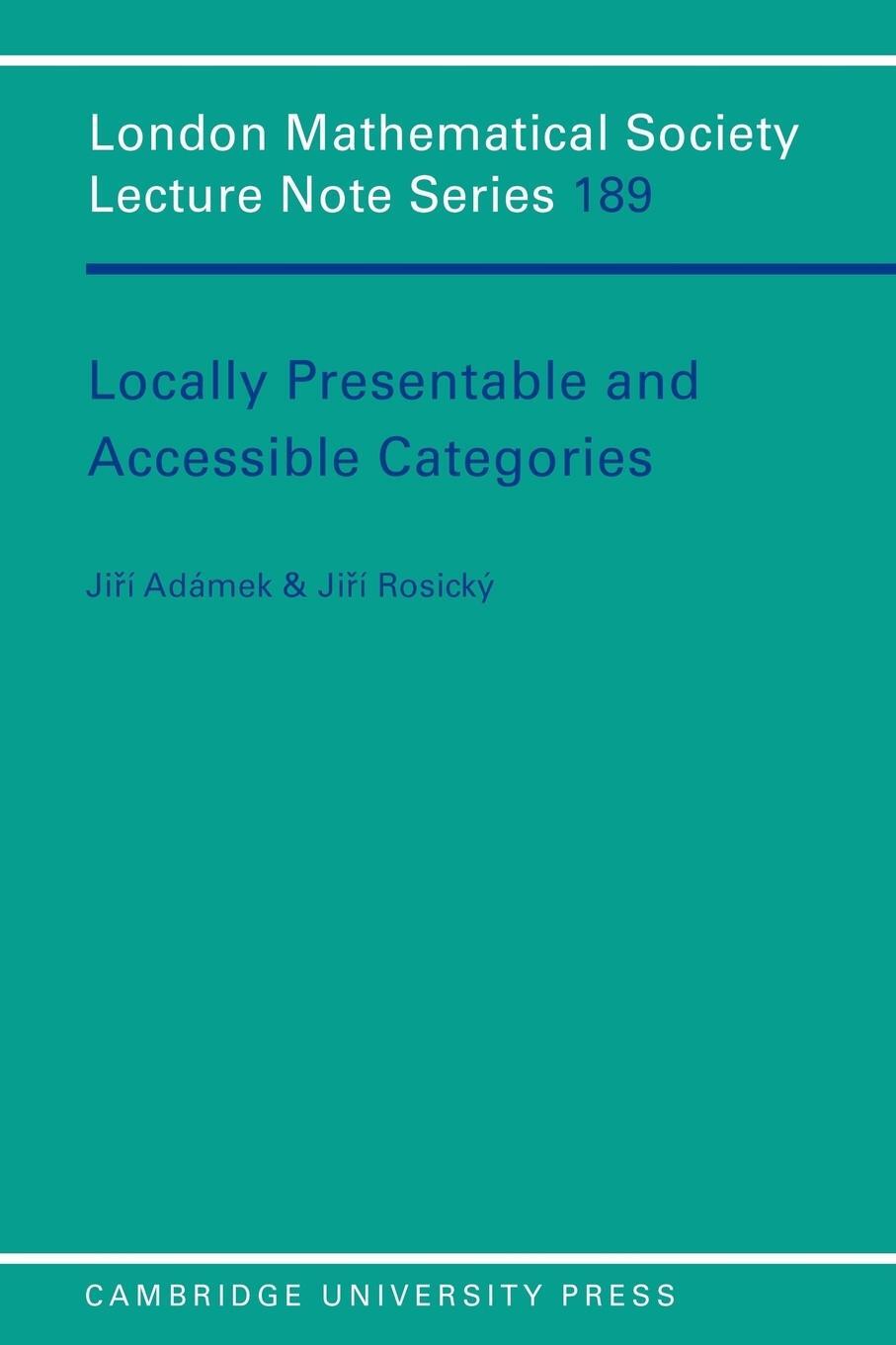 Cover: 9780521422611 | Locally Presentable and Accessible Categories | Jiri Rosicky (u. a.)