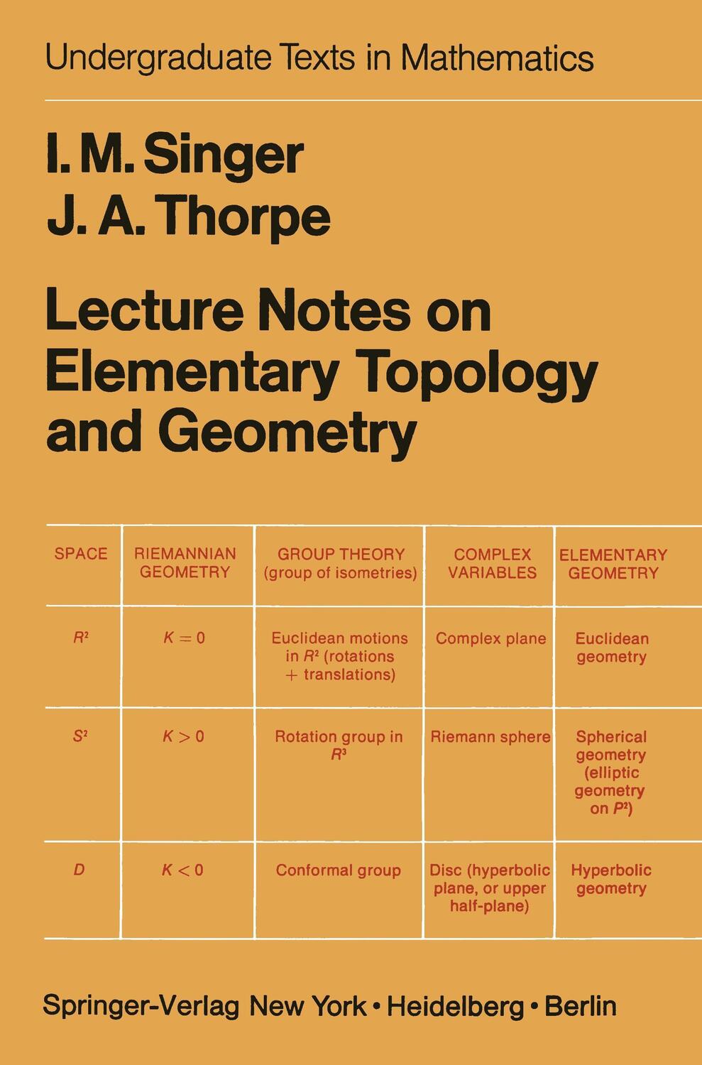 Cover: 9781461573494 | Lecture Notes on Elementary Topology and Geometry | Thorpe (u. a.)