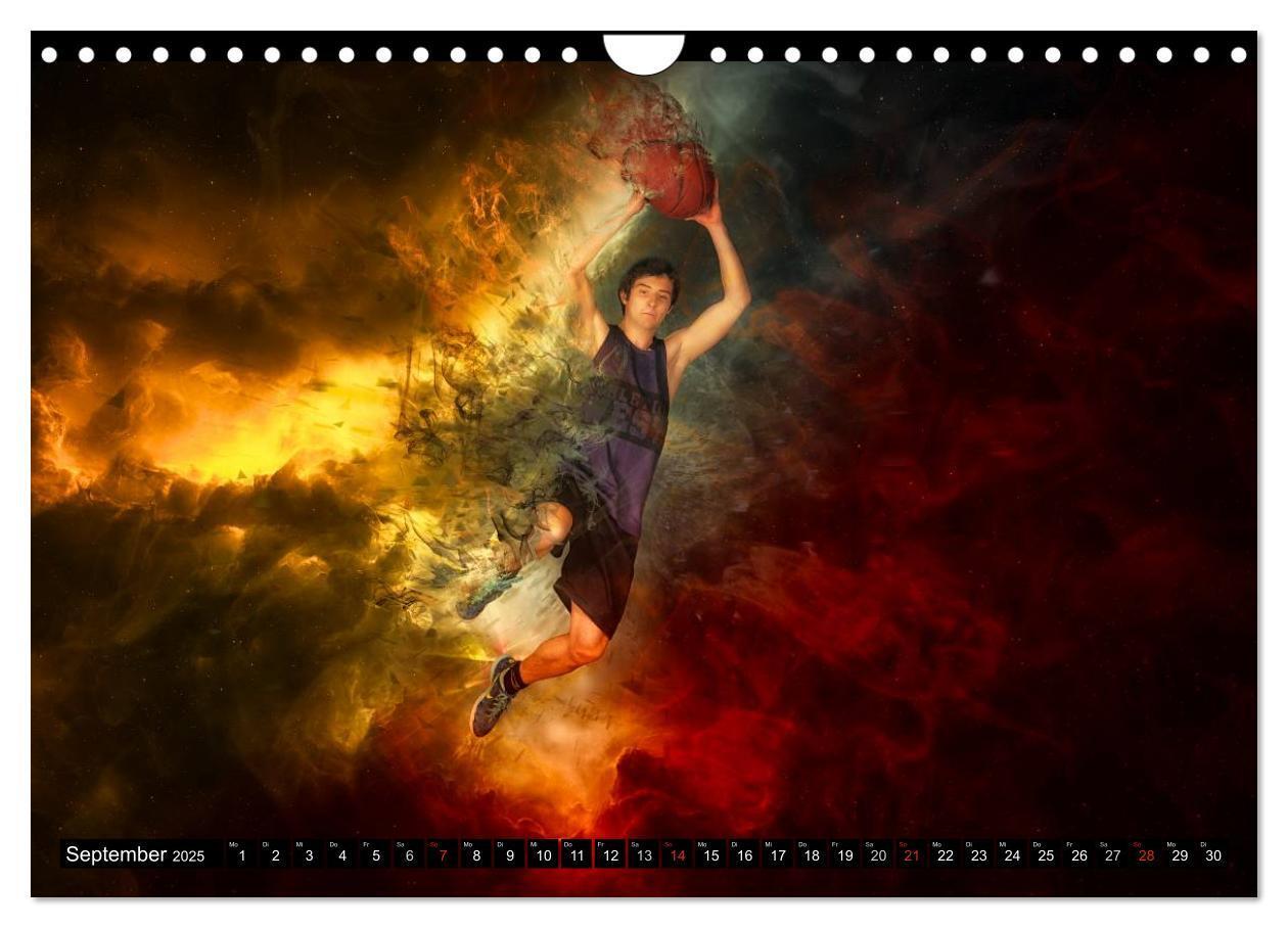 Bild: 9783435616558 | Basketball Fantasiewelten (Wandkalender 2025 DIN A4 quer), CALVENDO...