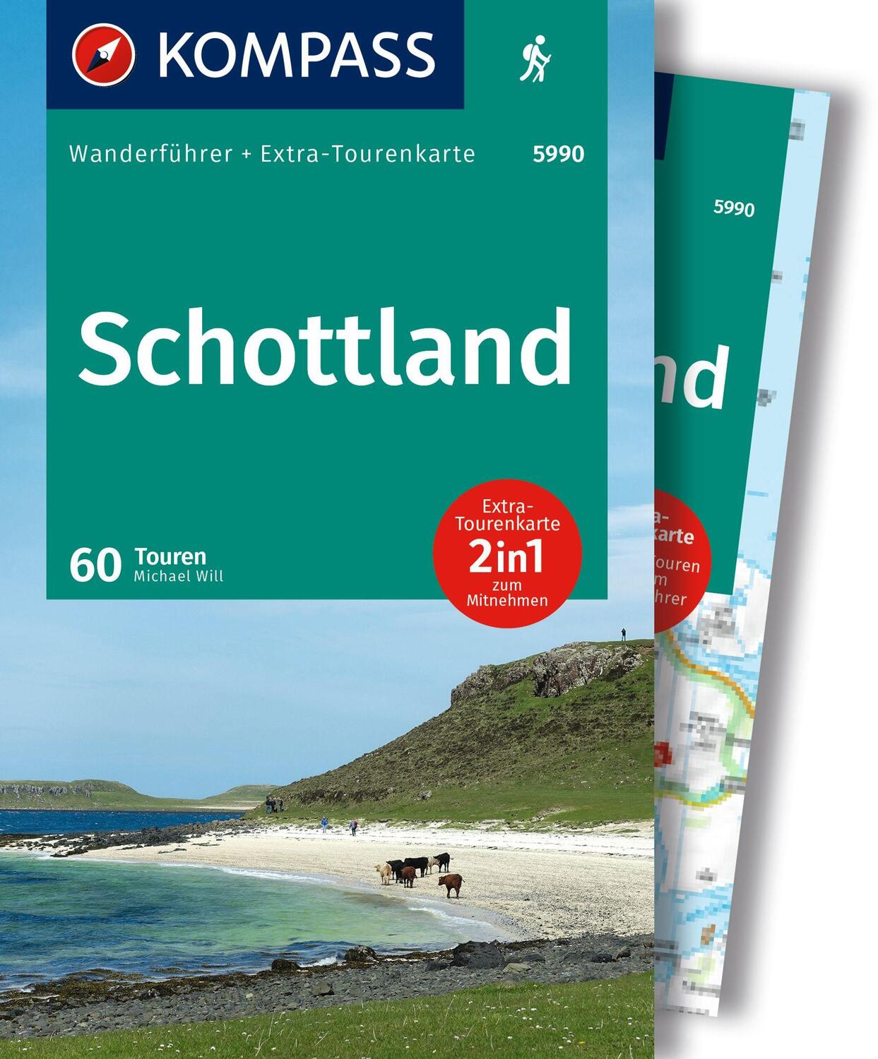 Cover: 9783991542148 | KOMPASS Wanderführer Schottland, Wanderungen an den Küsten und in...