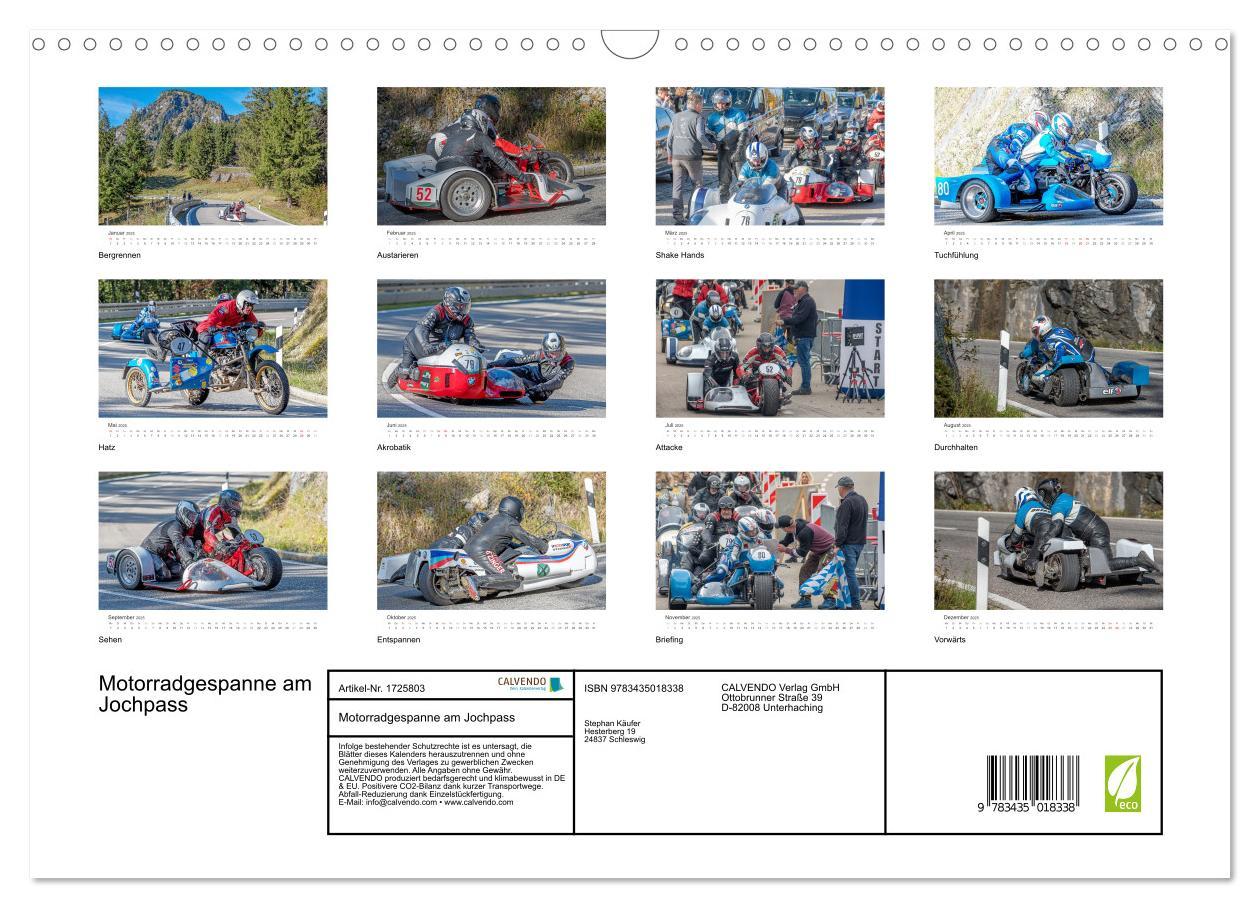 Bild: 9783435018338 | Motorradgespanne am Jochpass (Wandkalender 2025 DIN A3 quer),...