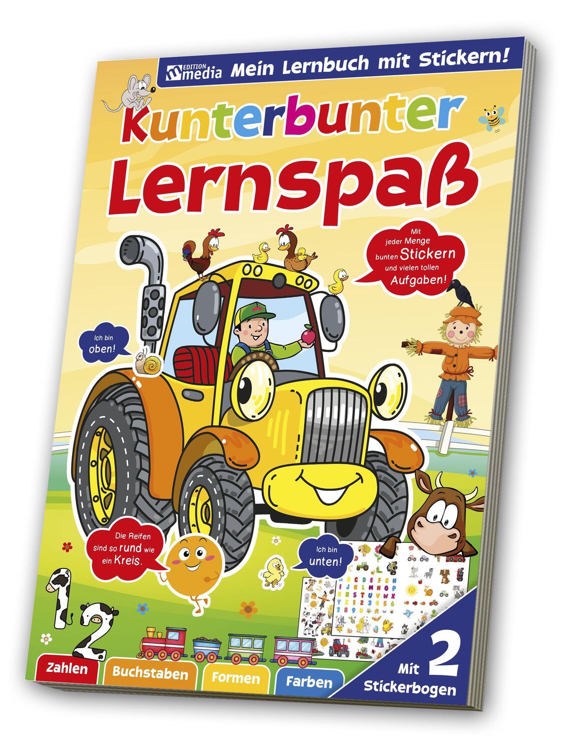 Cover: 4019393988396 | Sticker-Lernspaßbuch - Traktor / Landwirtschaft | Buch | Deutsch