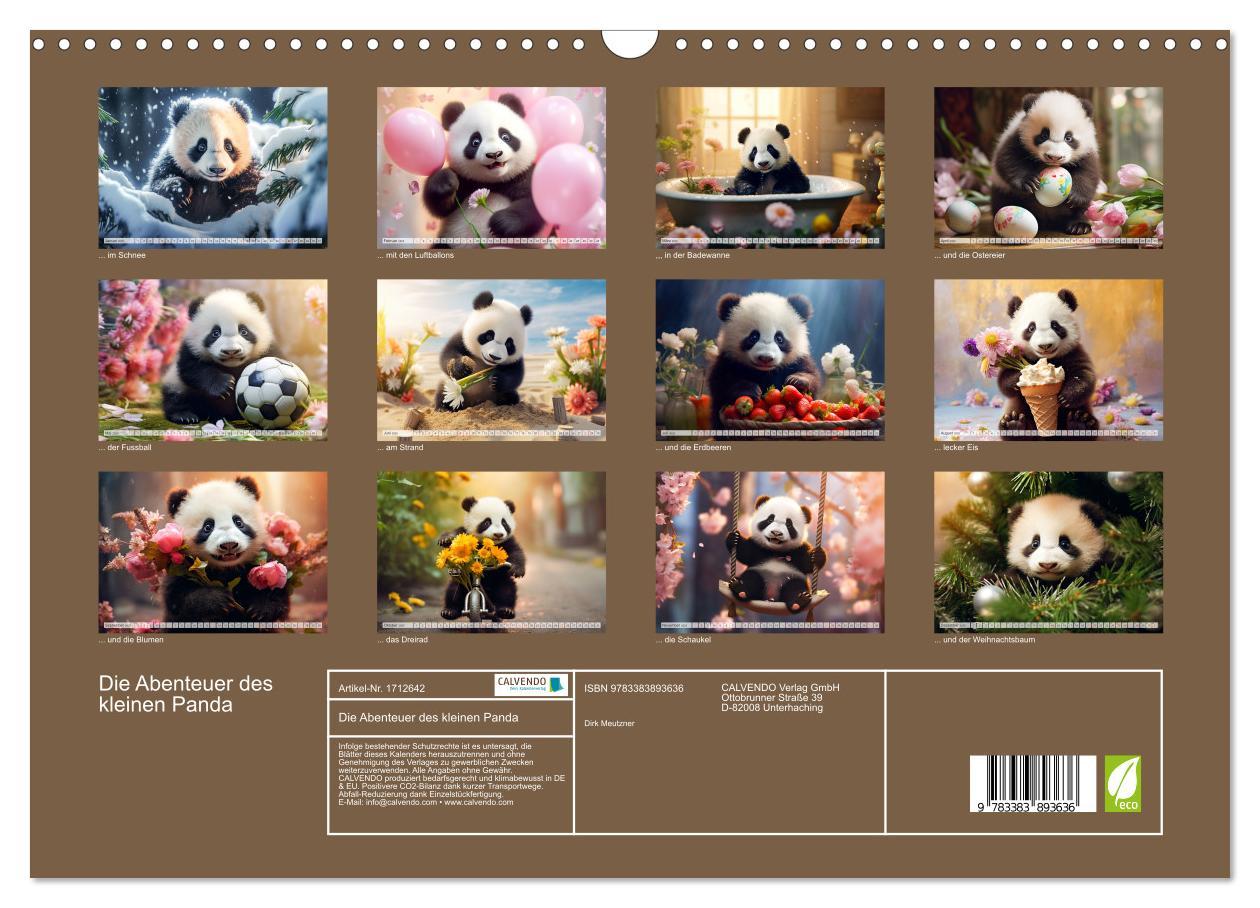 Bild: 9783383893636 | Die Abenteuer des kleinen Panda (Wandkalender 2025 DIN A3 quer),...