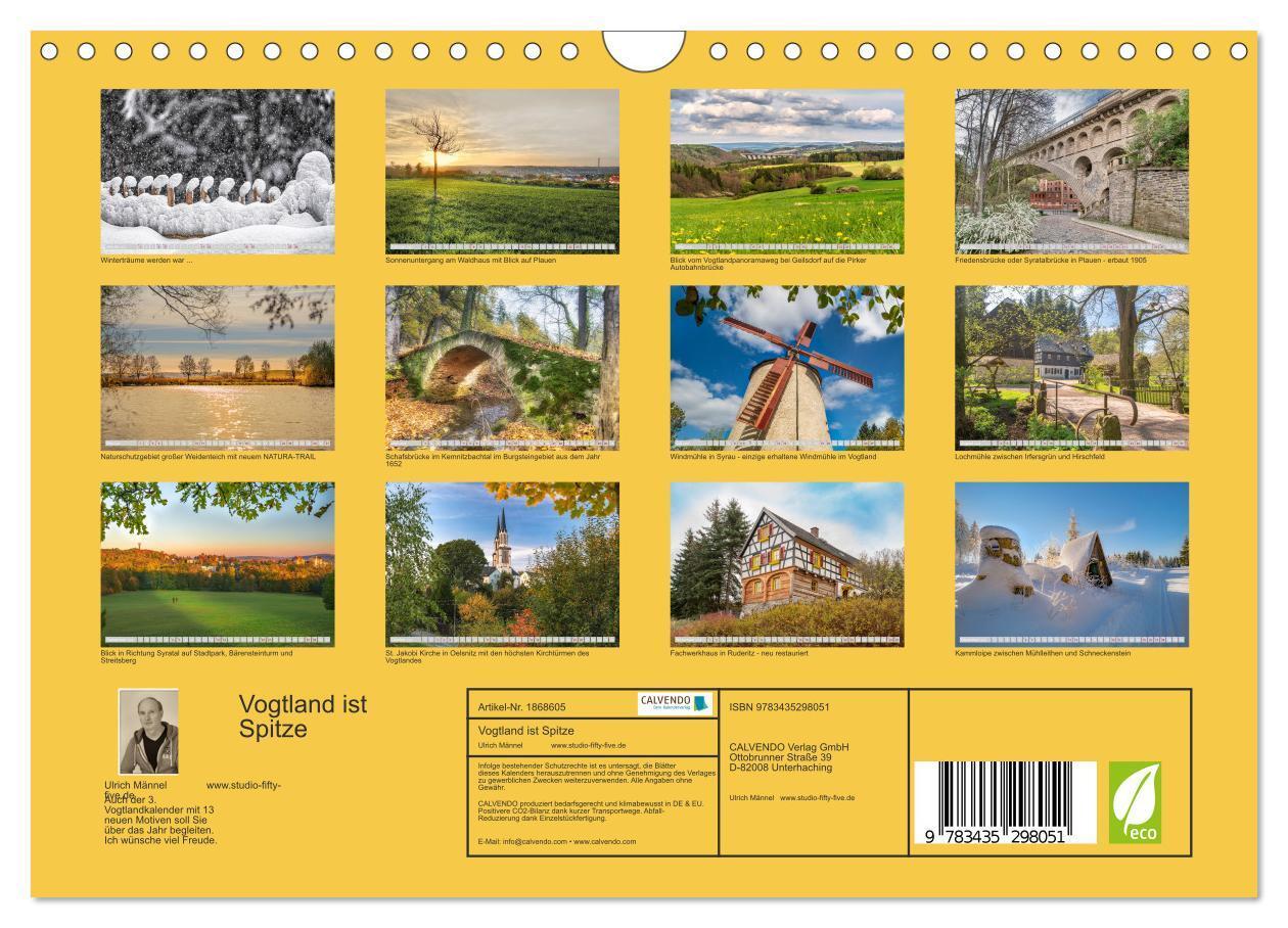 Bild: 9783435298051 | Vogtland ist Spitze (Wandkalender 2025 DIN A4 quer), CALVENDO...