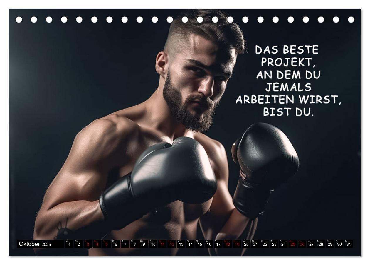 Bild: 9783383909948 | Motivation und Boxen (Tischkalender 2025 DIN A5 quer), CALVENDO...