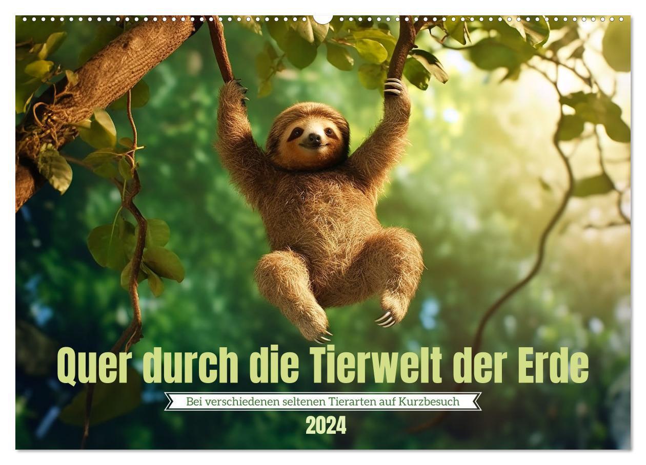 Cover: 9783383671470 | Quer durch die Tierwelt der Erde (Wandkalender 2024 DIN A2 quer),...