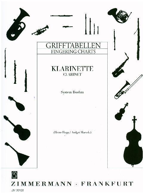 Cover: 9790010901282 | Grifftabelle für Klarinette (BoehmSystem) | Buch | 6 S. | Deutsch