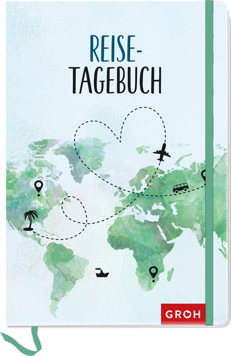 Cover: 4036442009970 | Reisetagebuch (Weltkarte) | Groh Verlag | Notizbuch | 96 S. | 3031589