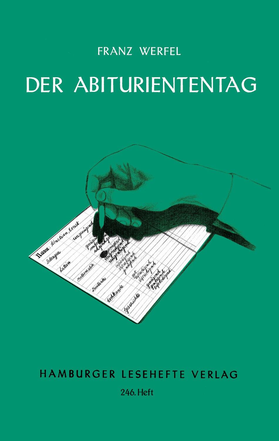 Cover: 9783872912459 | Der Abituriententag | Franz Werfel | Taschenbuch | Hamburger Lesehefte