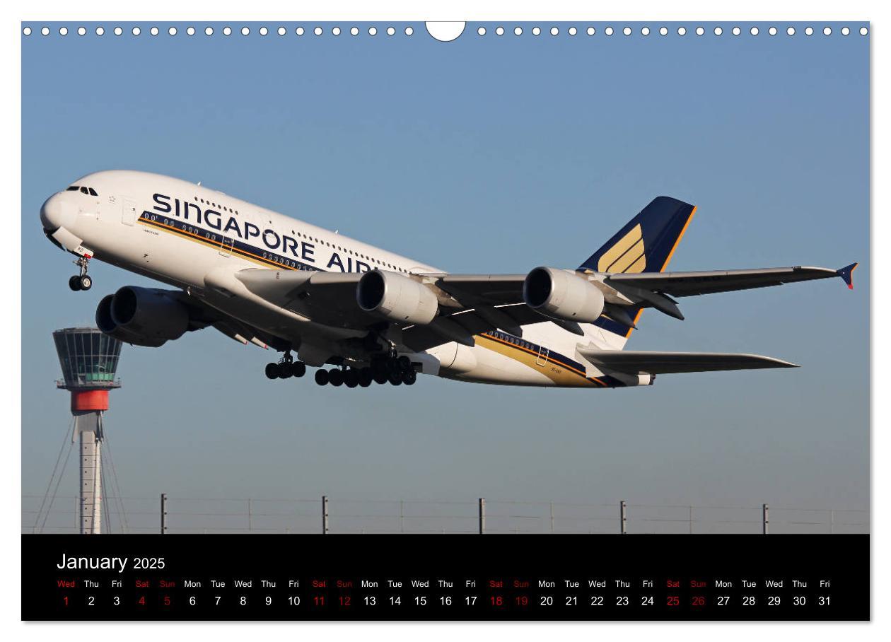 Bild: 9781325946358 | A380 SuperJumbo (Wall Calendar 2025 DIN A3 landscape), CALVENDO 12...