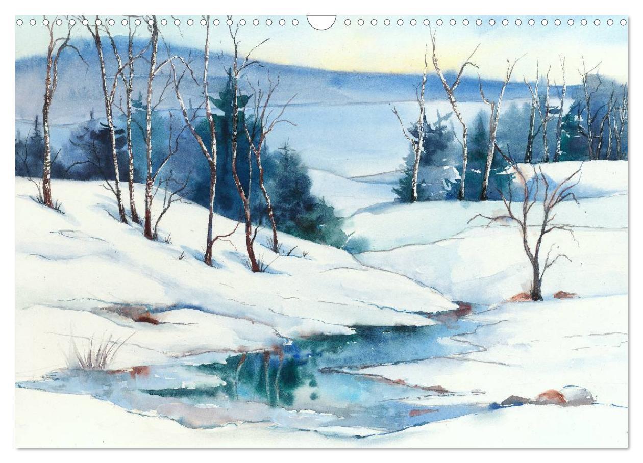 Bild: 9783435624331 | Jahreszeiten Aquarelle (Wandkalender 2025 DIN A3 quer), CALVENDO...