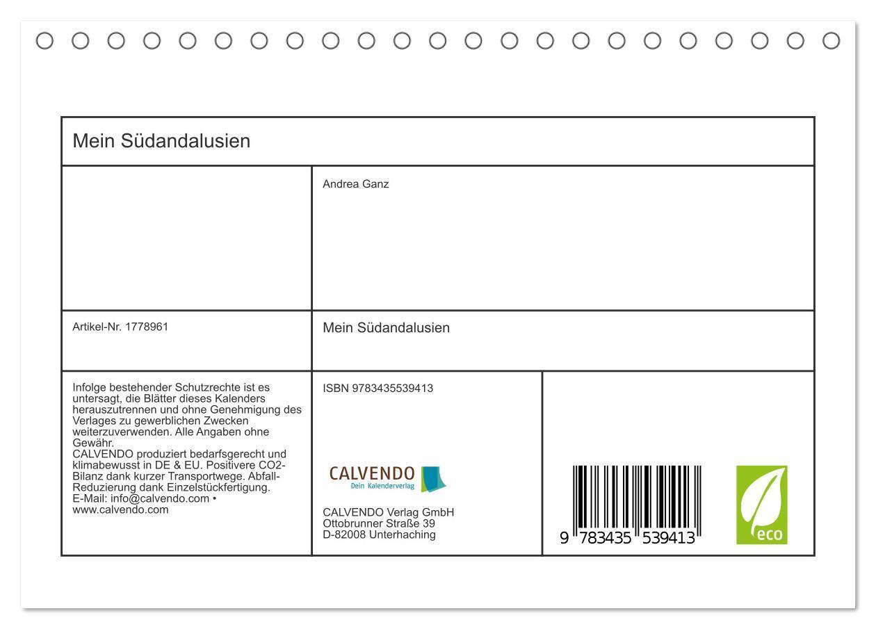 Bild: 9783435539413 | Mein Südandalusien (Tischkalender 2025 DIN A5 quer), CALVENDO...