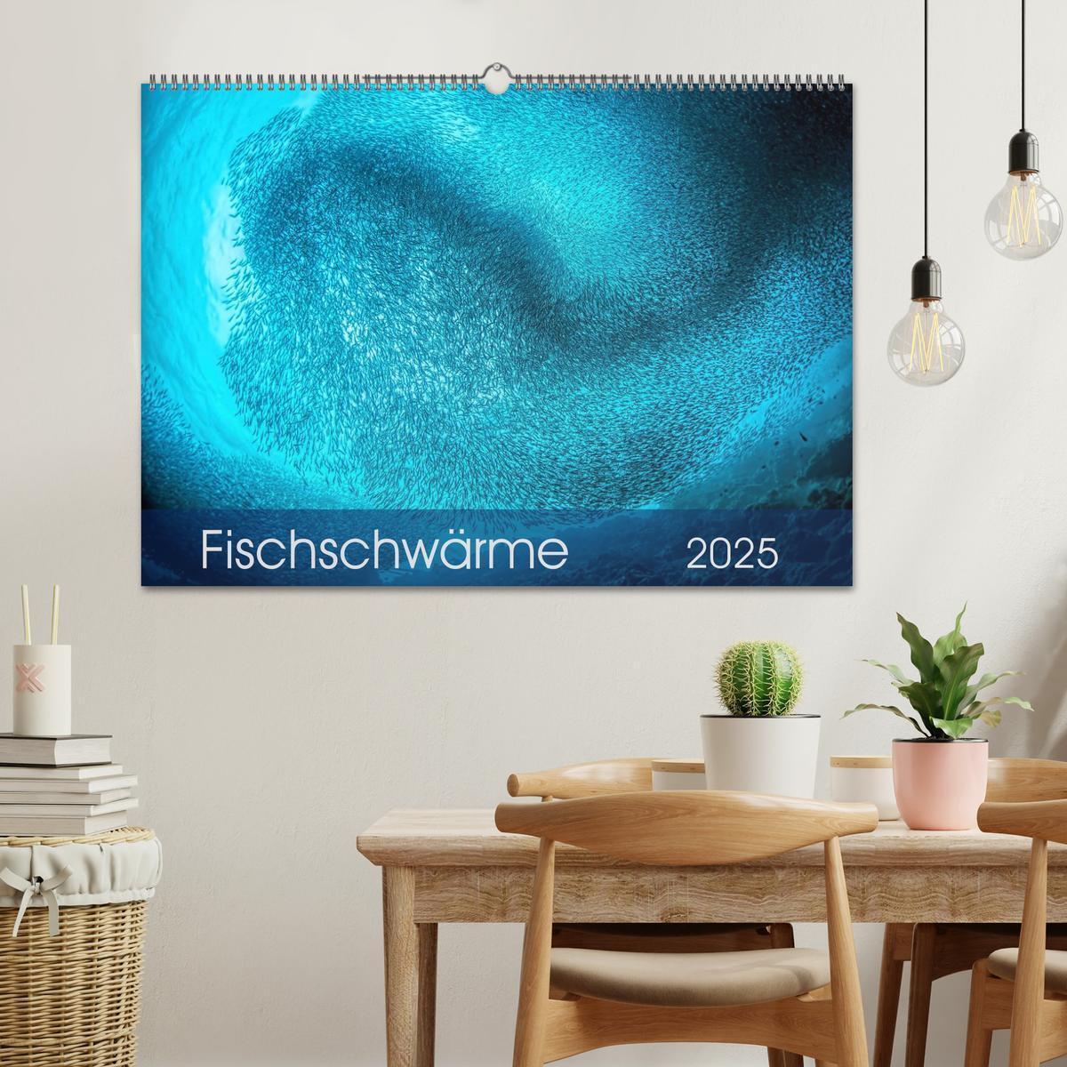 Bild: 9783435611065 | Fischschwärme (Wandkalender 2025 DIN A2 quer), CALVENDO Monatskalender