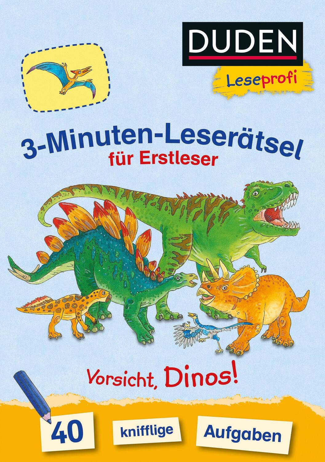 Cover: 9783737334556 | Duden Leseprofi - 3-Minuten-Leserätsel für Erstleser: Vorsicht, Dinos!