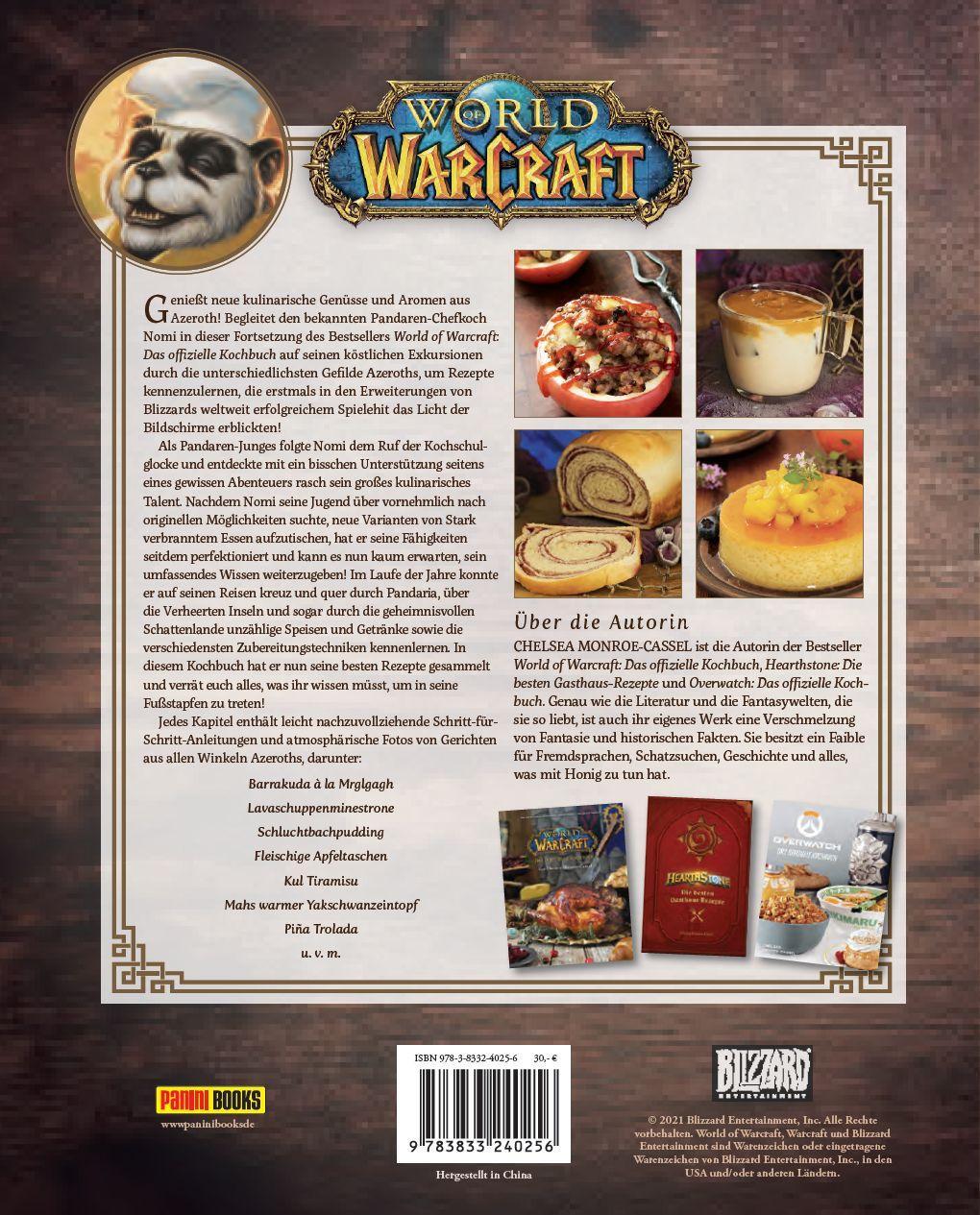 Rückseite: 9783833240256 | World of Warcraft: Neue Genüsse aus Azeroth - Das offizielle Kochbuch
