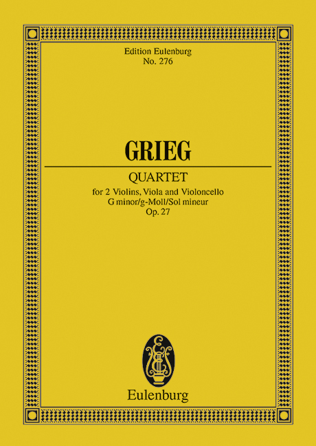 Cover: 9783795762858 | Streichquartett g-Moll | Edvard Grieg | Broschüre | 72 S. | Deutsch