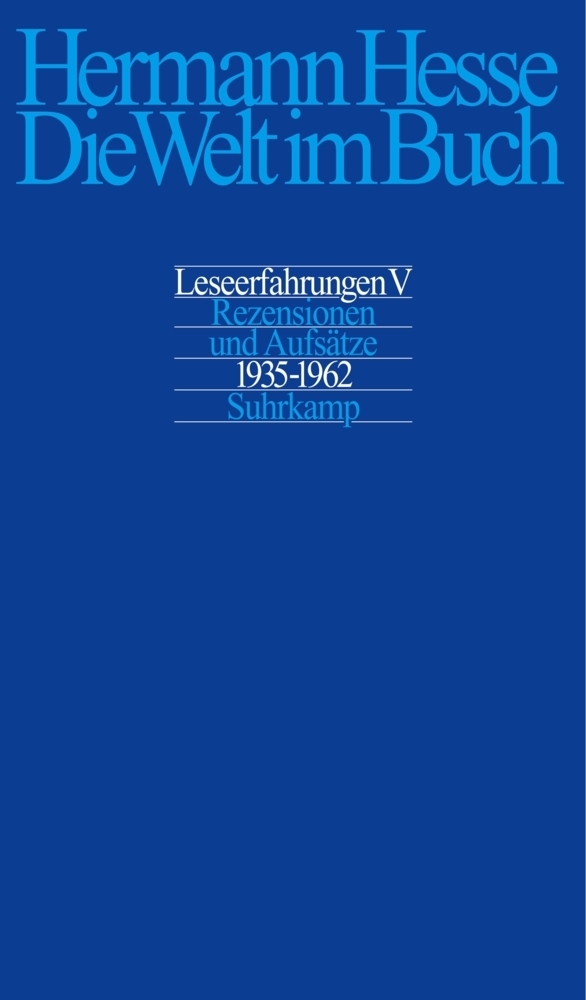 Cover: 9783518416228 | Rezensionen und Aufsätze aus den Jahren 1935-1962 | Hermann Hesse