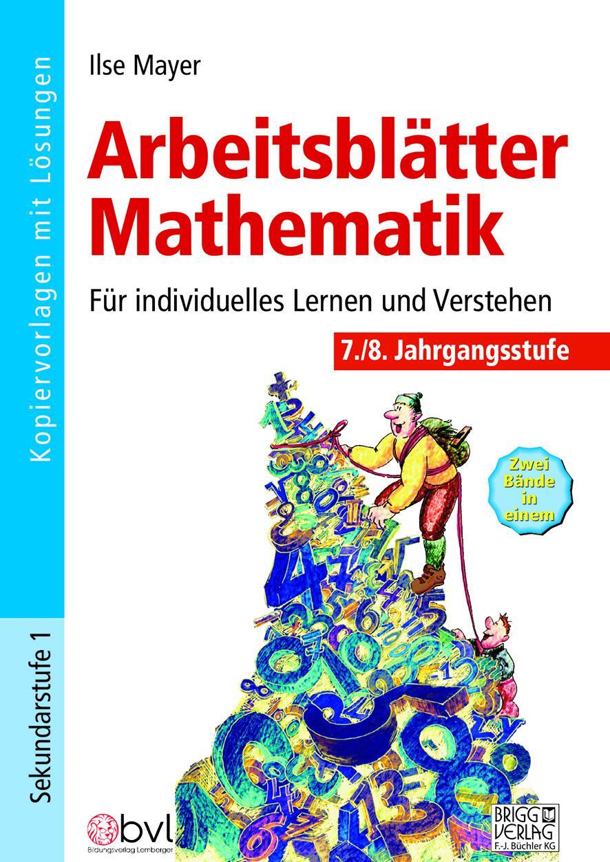 Cover: 9783956601842 | Arbeitsblätter Mathematik 7./8. Klasse | Ilse Mayer | Taschenbuch