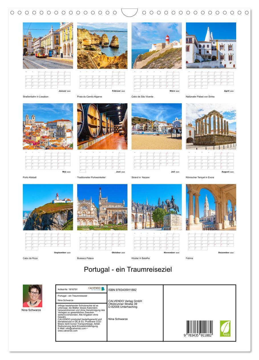 Bild: 9783435911882 | Portugal - ein Traumreiseziel (Wandkalender 2025 DIN A3 hoch),...