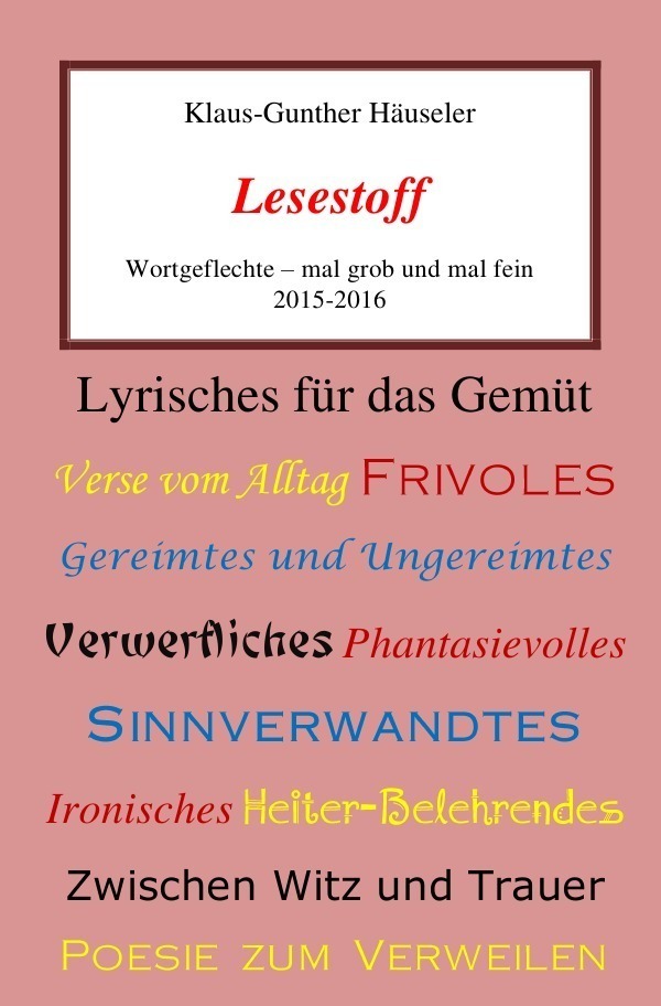 Cover: 9783741880599 | Lesestoff | Wortgeflechte - mal grob und mal fein | Häuseler | Buch