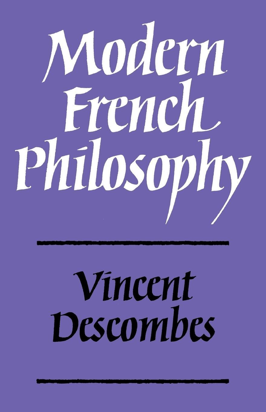 Cover: 9780521296724 | Modern French Philosophy | Vincent Descombes | Taschenbuch | Paperback
