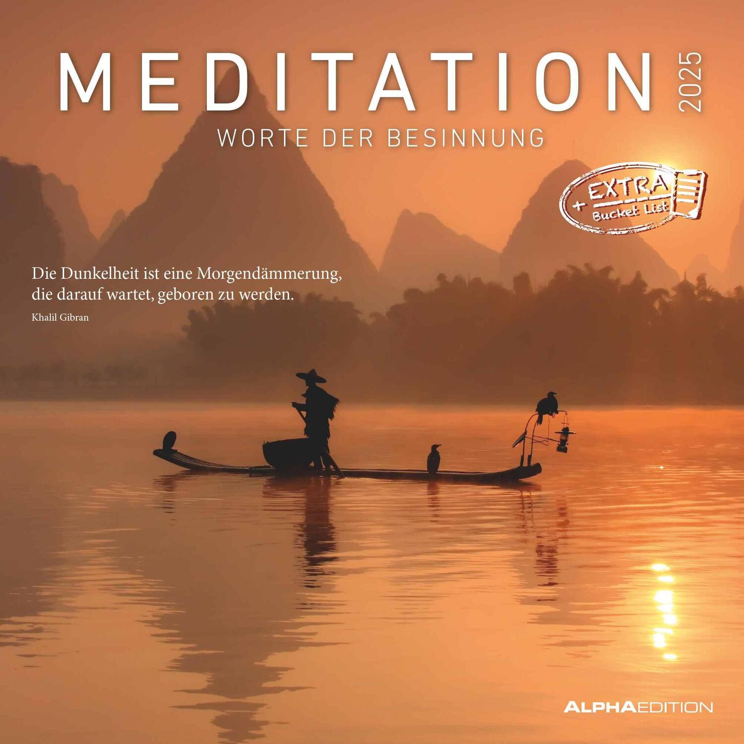 Cover: 4251732343149 | Meditation 2025 - Broschürenkalender 30x30 cm (30x60 geöffnet) -...