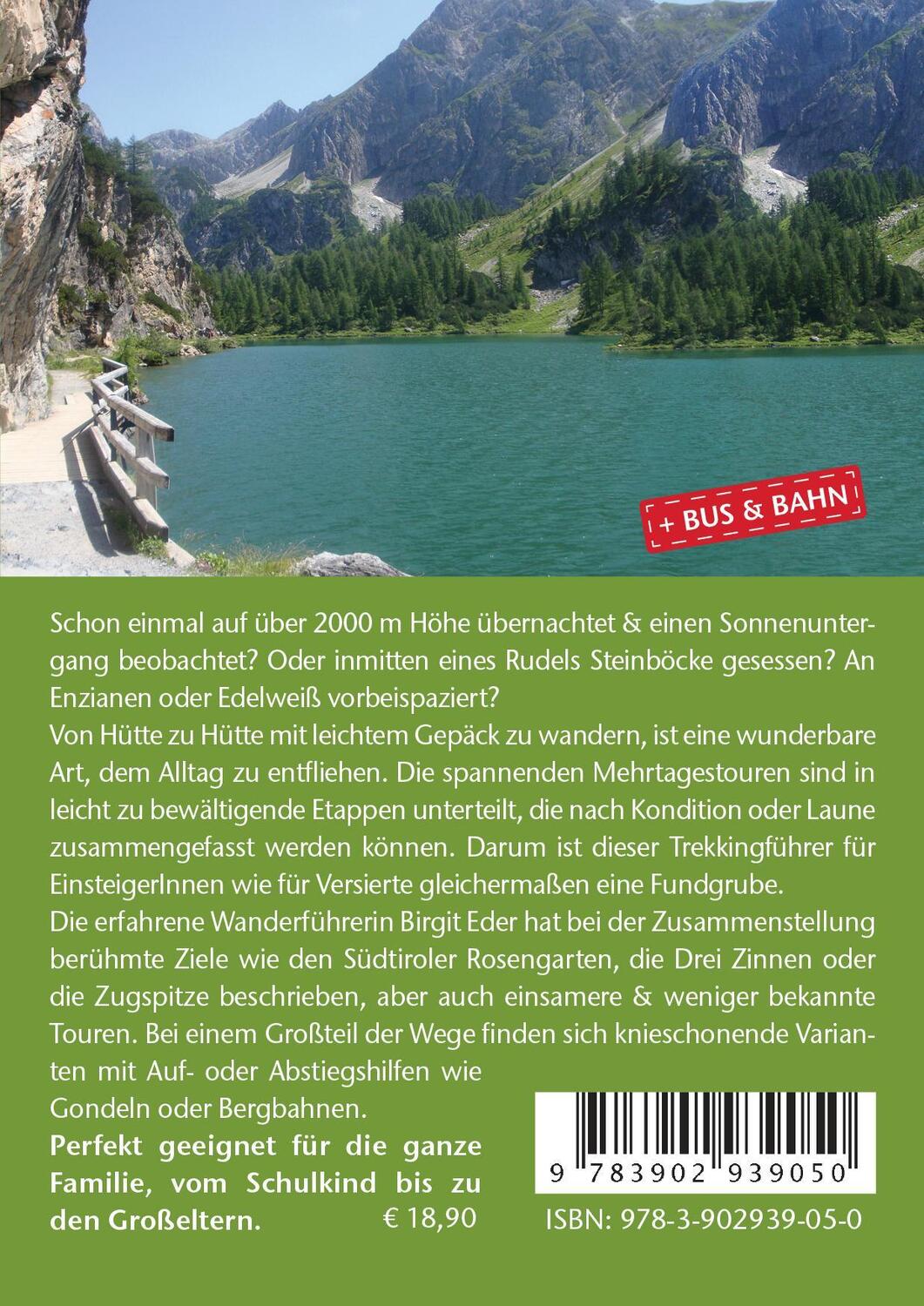 Rückseite: 9783902939050 | Wander- und Hüttenurlaub. Trekking für ALLE in Bayern, Österreich...