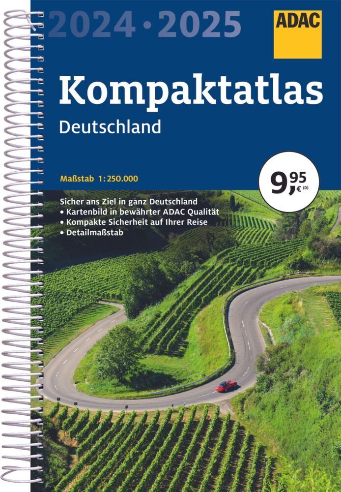Cover: 9783826422935 | ADAC Kompaktatlas 2024/2025 Deutschland 1:250.000 | Taschenbuch | 2023