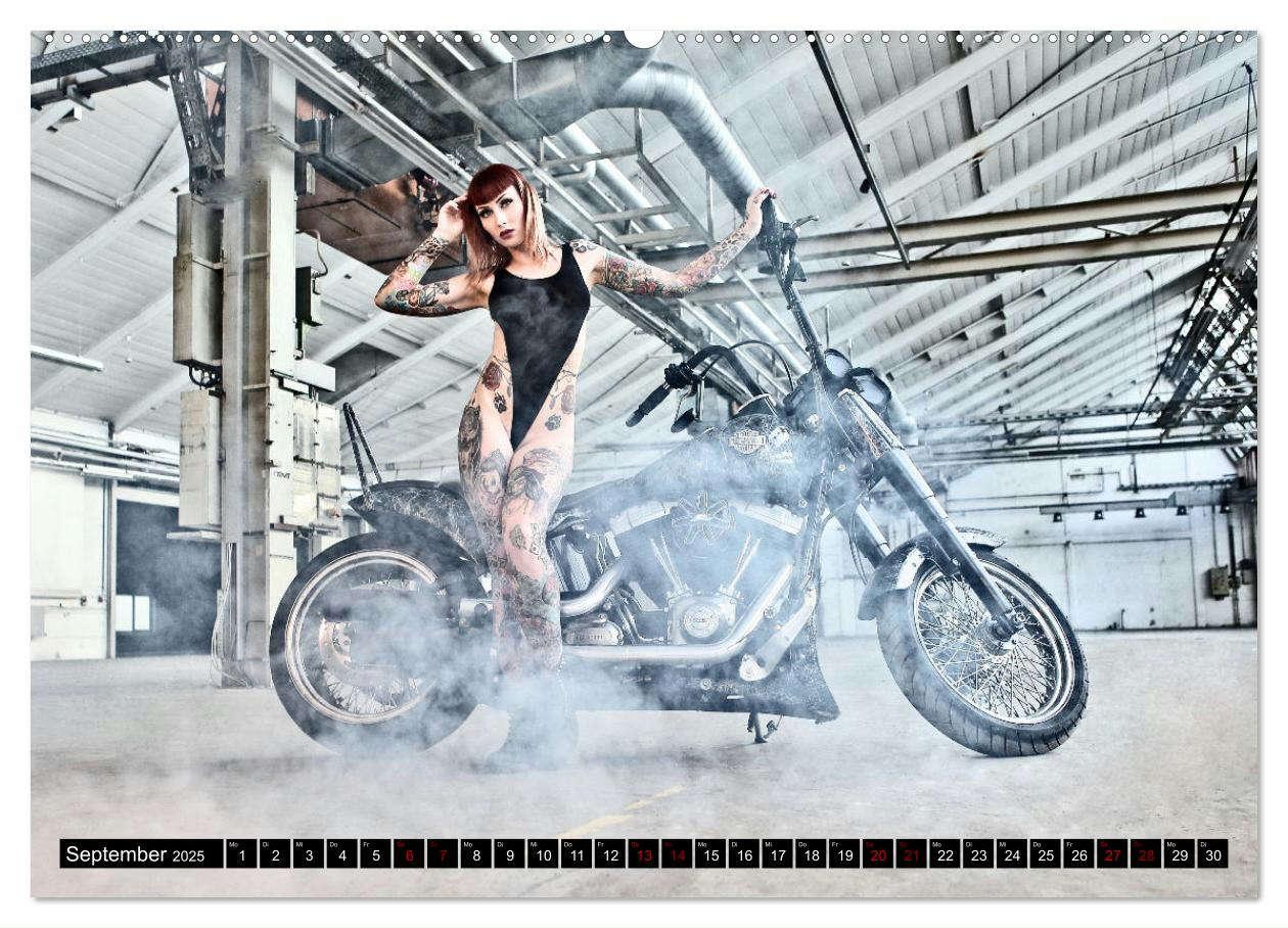 Bild: 9783435040063 | Motorräder und Sexy Girls (hochwertiger Premium Wandkalender 2025...