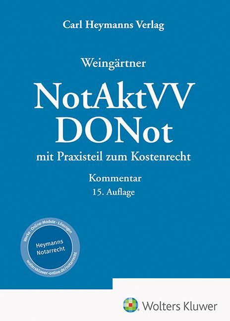 Cover: 9783452301543 | Weingärtner, DONot / NotAktVV - Kommentar | Helmut Weingärtner | Buch