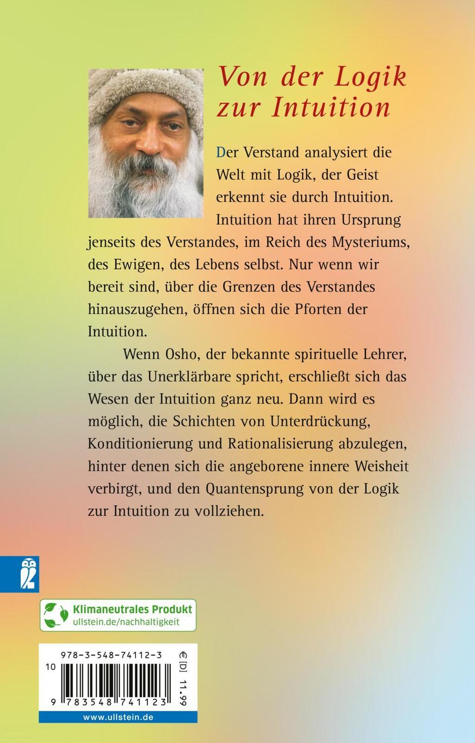 Rückseite: 9783548741123 | Intuition | Einsichten jenseits des Verstandes | Osho | Taschenbuch