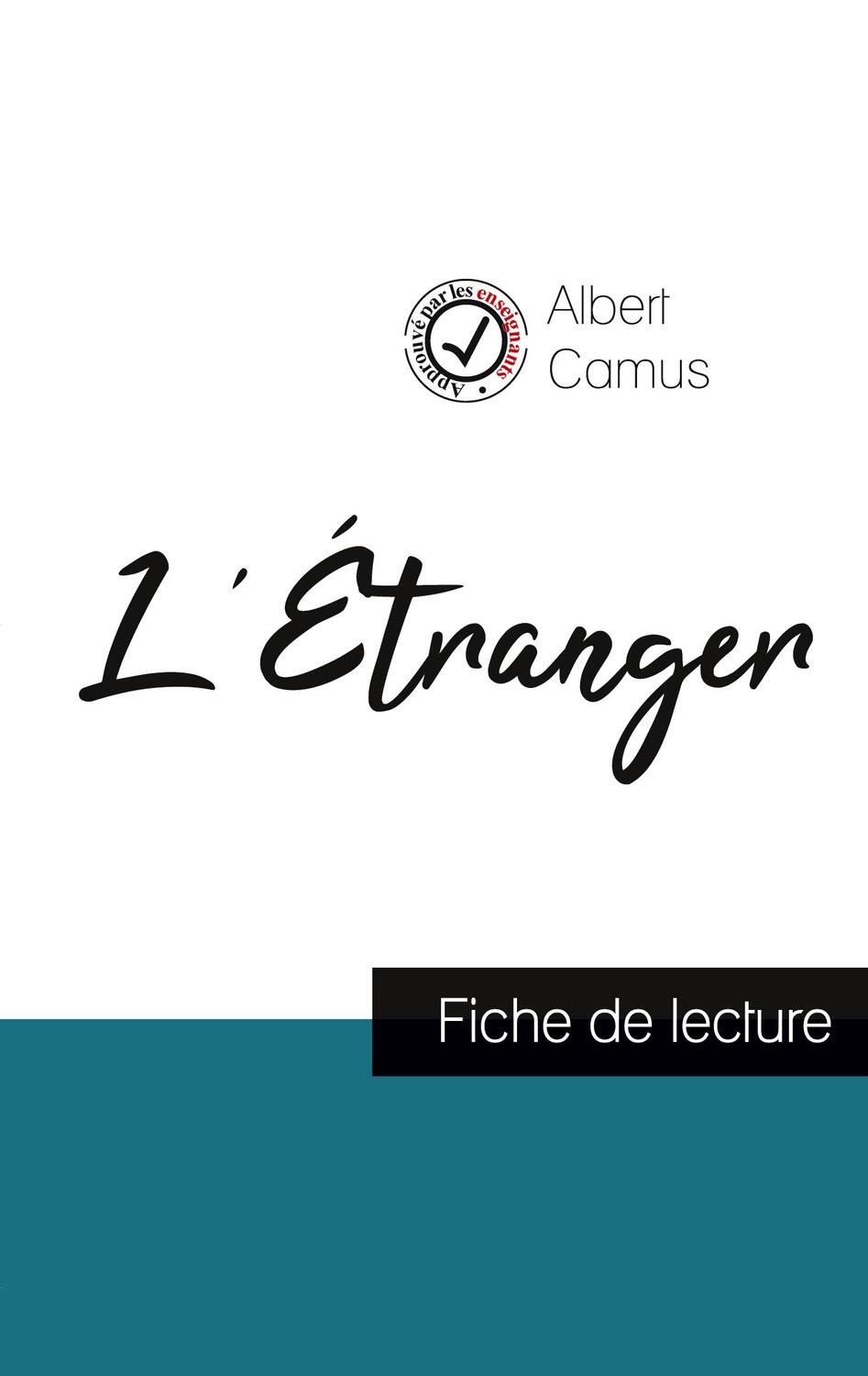 Cover: 9782759300082 | L'Étranger de Albert Camus (fiche de lecture et analyse complète de...
