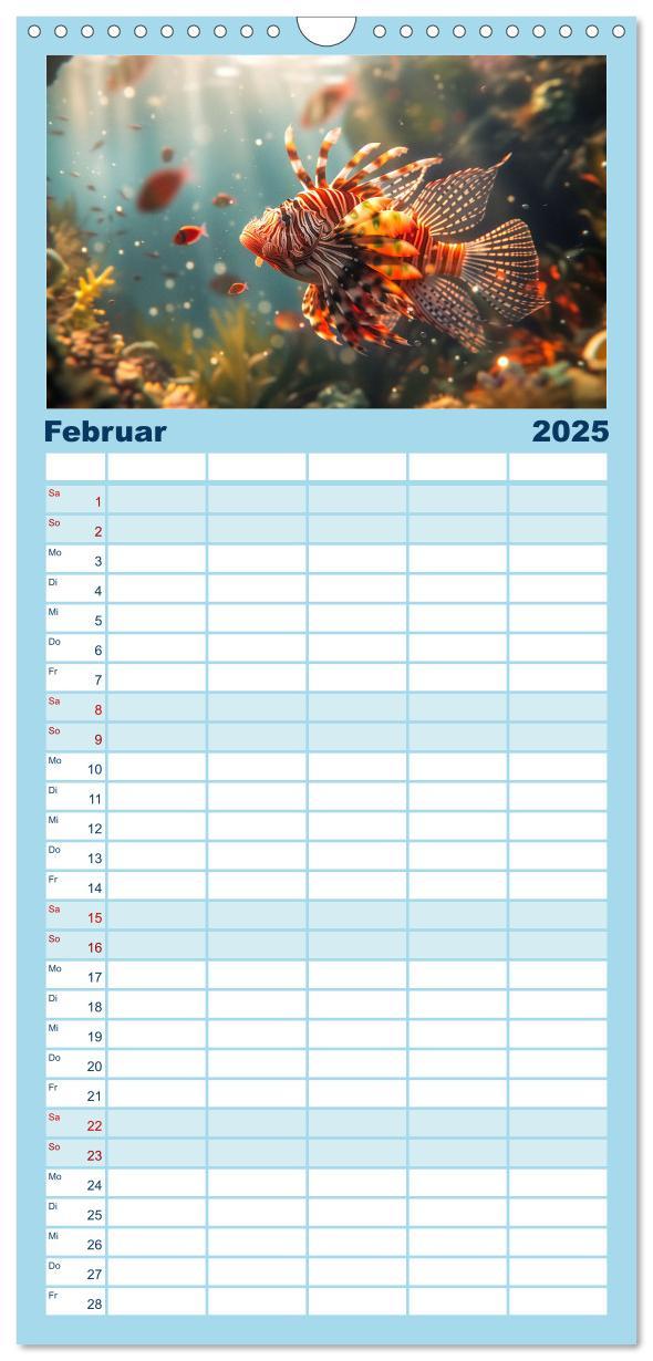 Bild: 9783457191538 | Familienplaner 2025 - Exotische Fische mit 5 Spalten (Wandkalender,...