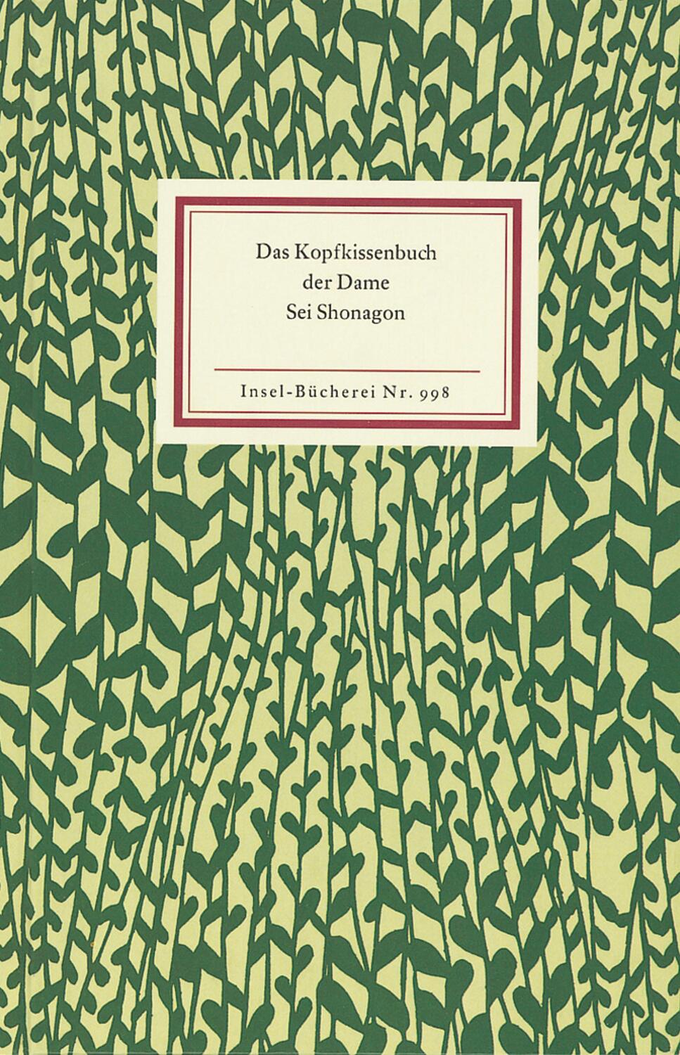 Cover: 9783458089988 | Das Kopfkissenbuch der Dame Sei Shonagon | Sei Shonagon | Buch | 1975