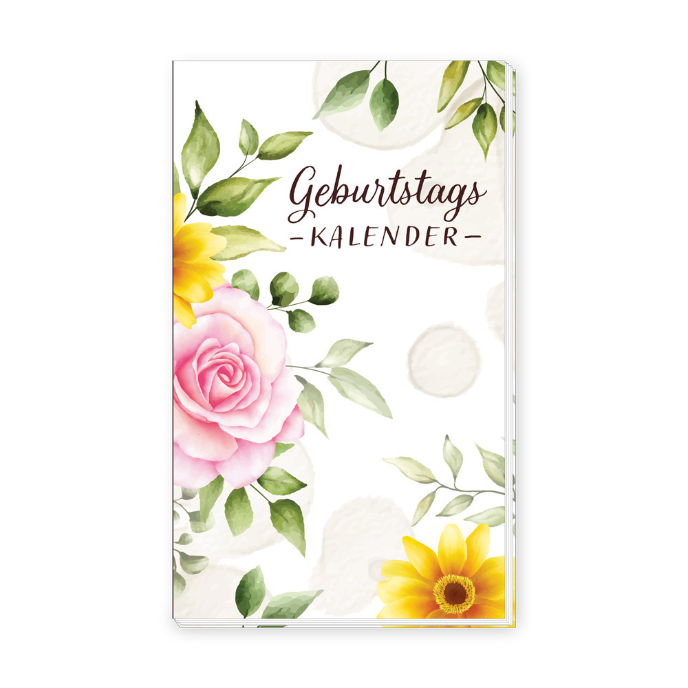 Cover: 9783965528161 | Trötsch Taschenkalender Geburtstagskalender Blumen | Co.KG | Kalender