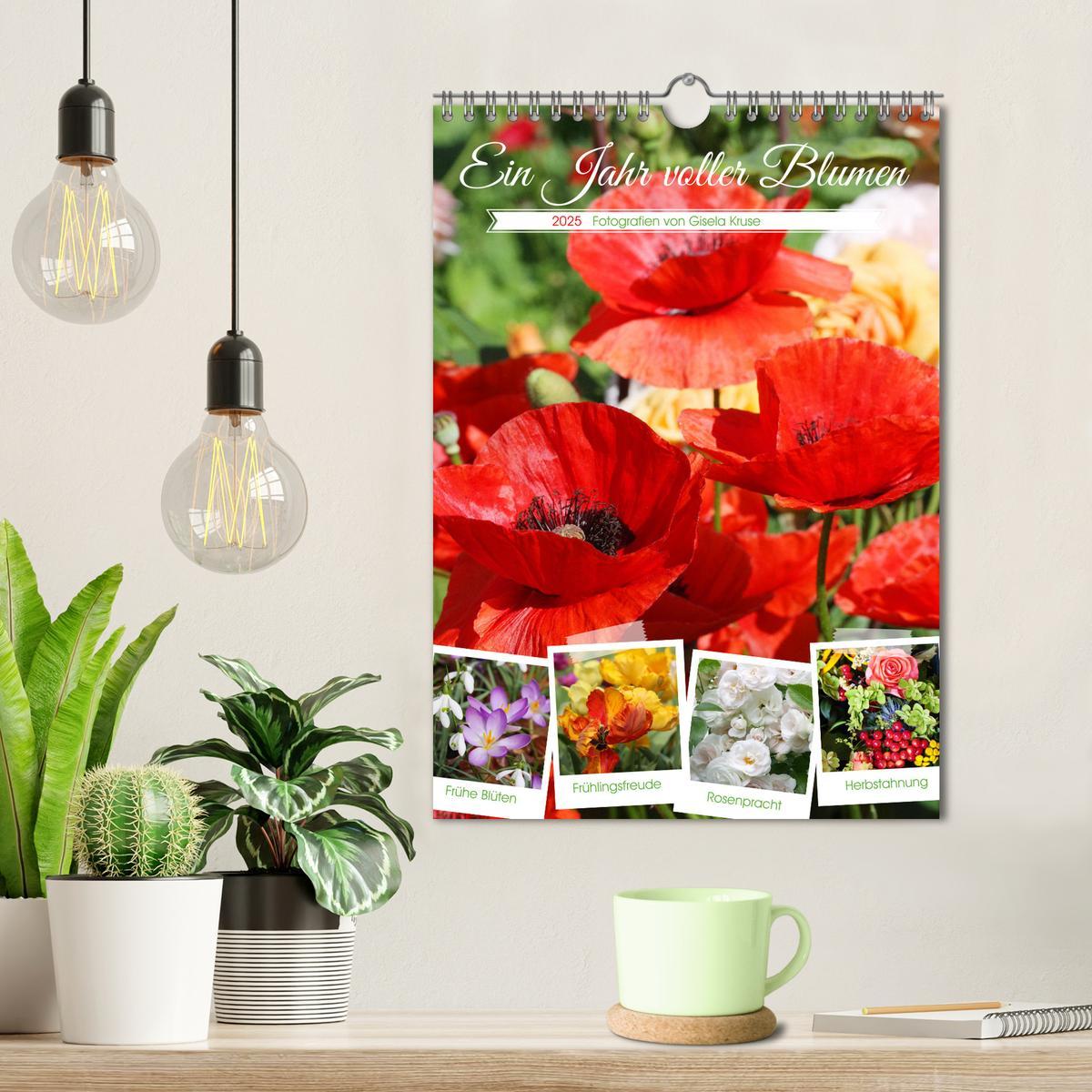 Bild: 9783457132067 | Ein Jahr voller Blumen (Wandkalender 2025 DIN A4 hoch), CALVENDO...