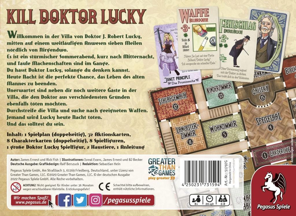 Bild: 4250231731594 | Kill Doktor Lucky | Spiel | Deutsch | 2022 | Pegasus