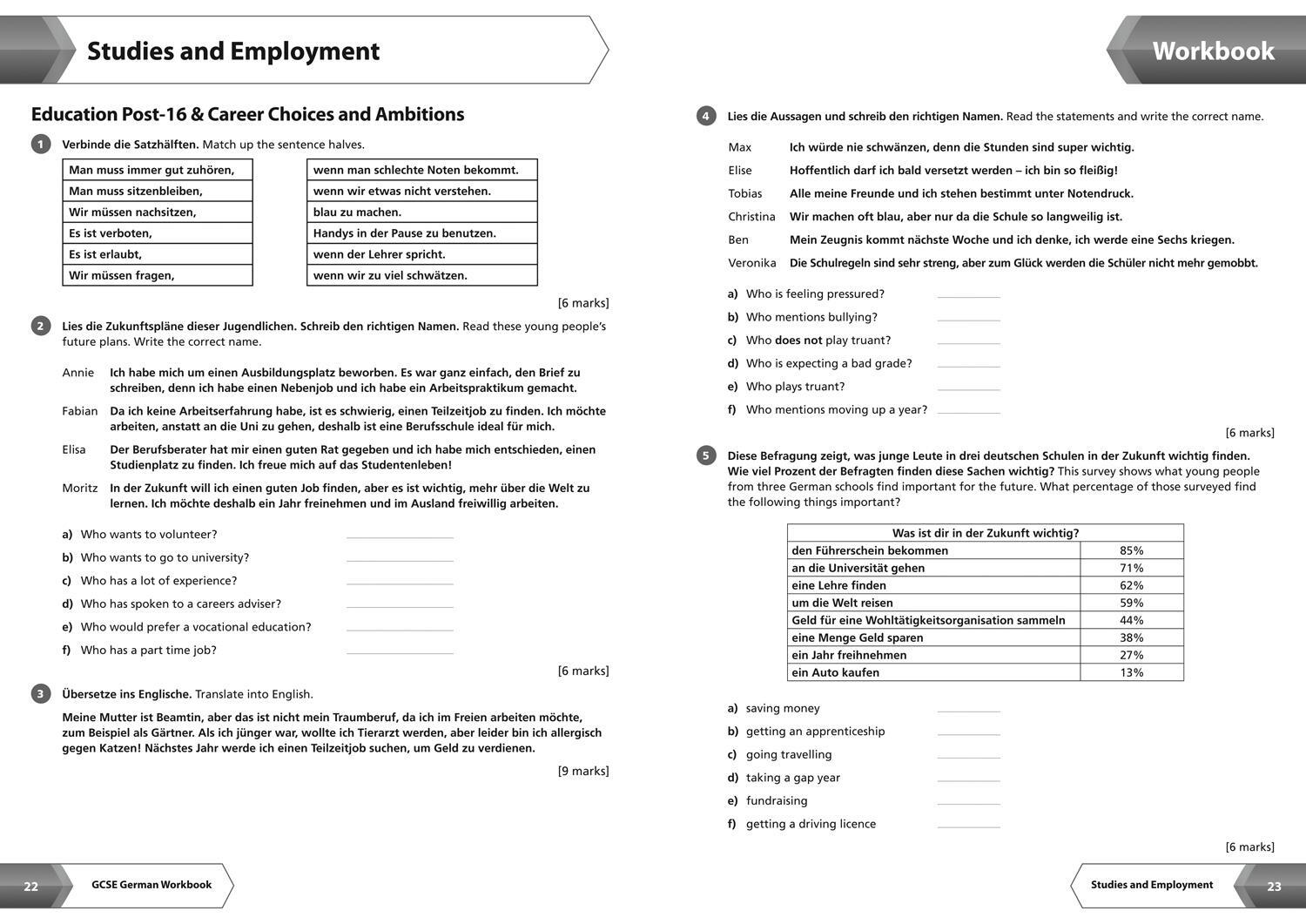 Bild: 9780008326784 | AQA GCSE 9-1 German Workbook | Ideal for the 2024 and 2025 Exams