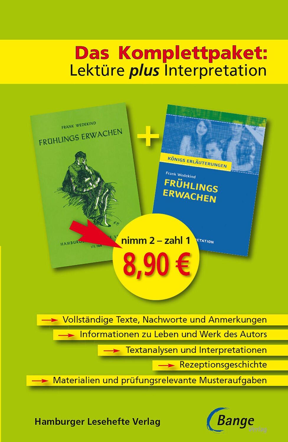 Cover: 9783804498099 | Frühlings Erwachen - Das Abi-Komplettpaket: Lektüre plus...