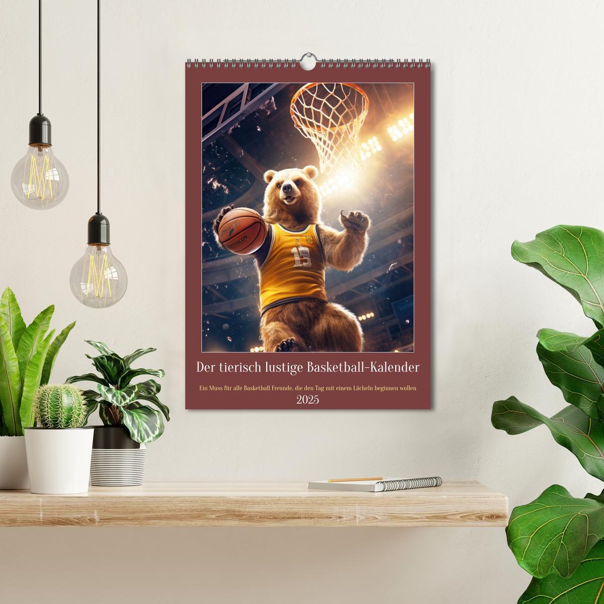 Bild: 9783457167649 | Der tierisch lustige Basketball-Kalender (Wandkalender 2025 DIN A3...