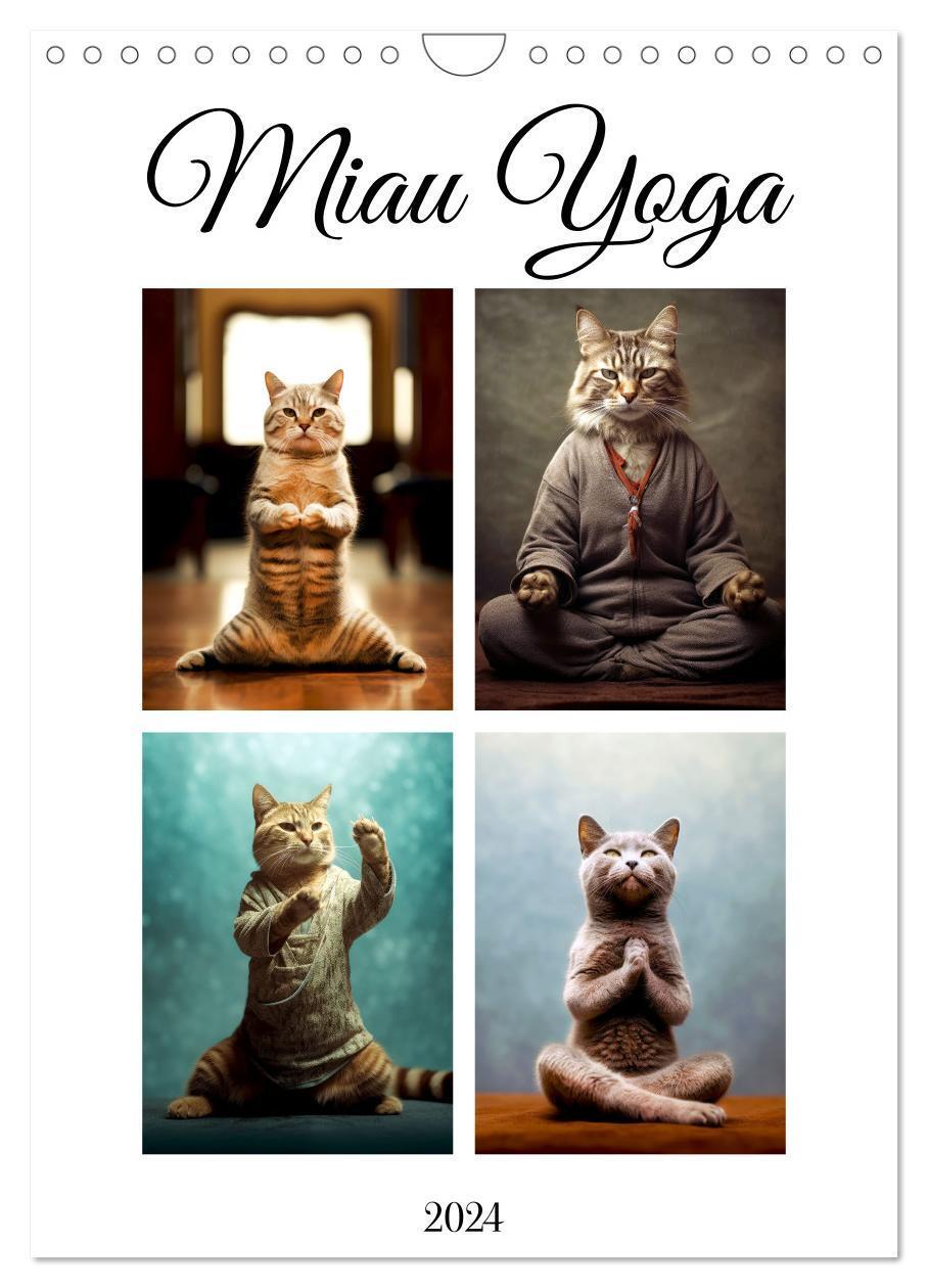 Cover: 9783383724596 | Miau Yoga (Wandkalender 2024 DIN A4 hoch), CALVENDO Monatskalender
