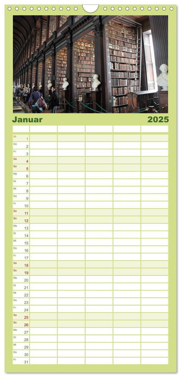 Bild: 9783457110768 | Familienplaner 2025 - Irland mit 5 Spalten (Wandkalender, 21 x 45...