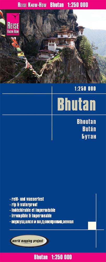 Cover: 9783831773336 | Reise Know-How Landkarte Bhutan 1 : 250.000 | Rump | (Land-)Karte