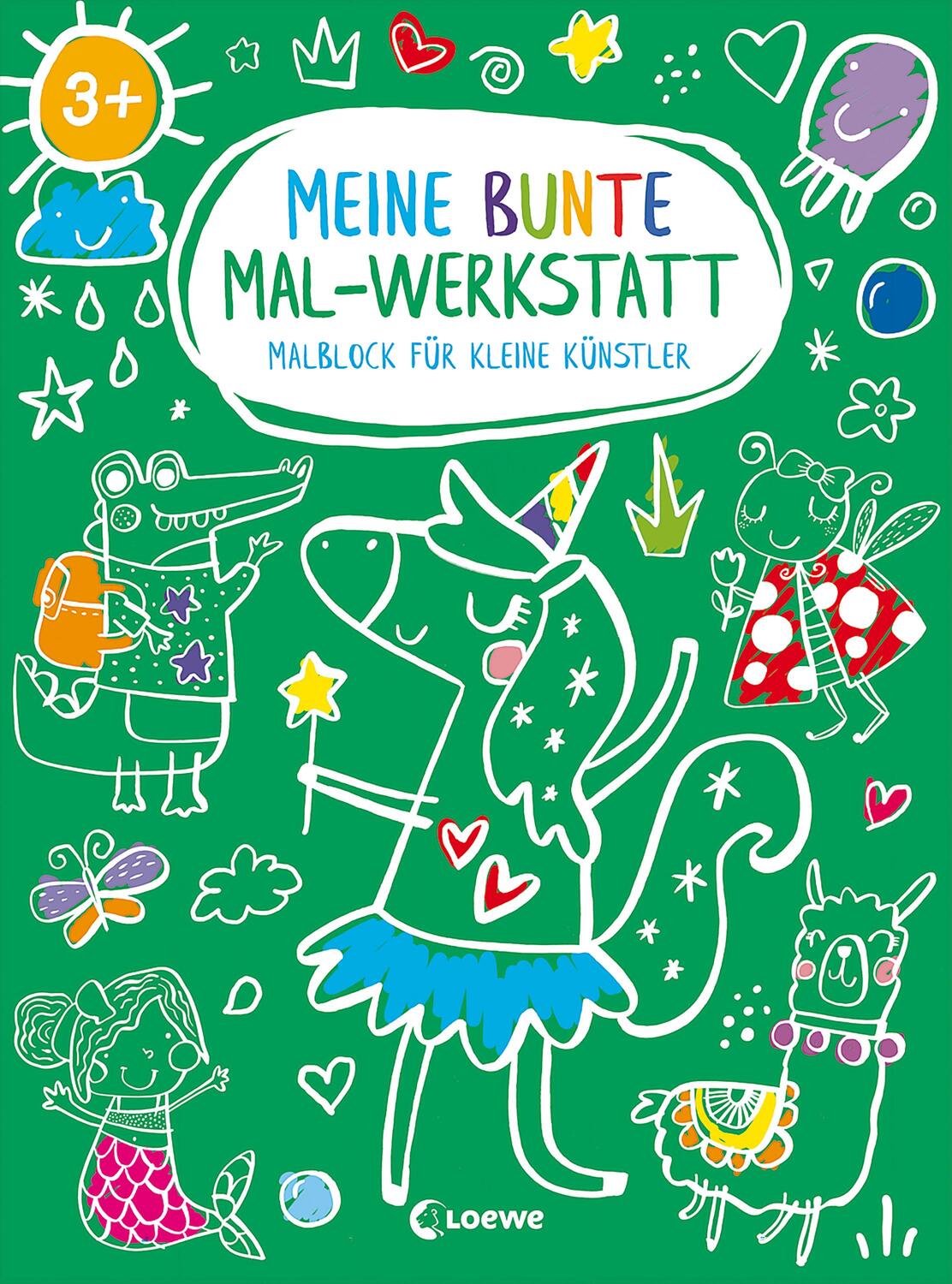 Cover: 9783743212022 | Meine bunte Mal-Werkstatt - Malblock für kleine Künstler - Einhorn