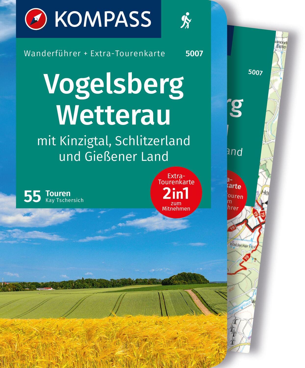 Cover: 9783991218357 | KOMPASS Wanderführer Vogelsberg-Wetterau, 55 Touren mit...